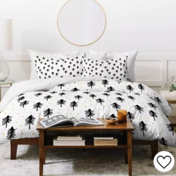 DENT DESIGNS Other - DENY DESIGNS WINTER PINES BAMBOO DUVET COVER & 2 PILLOW SHAMS QUEEN